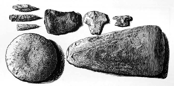 Stone implements.